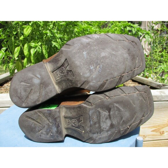 Ariat Rambler Bomber Cowboy Boots Men 8.5 D Brown Leather Square Toe Western - Picture 16 of 16